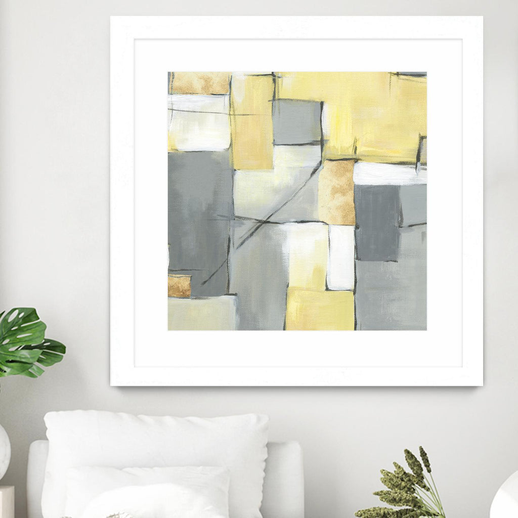 Golden Abstract by Eva Watts on GIANT ART - yellow abstract