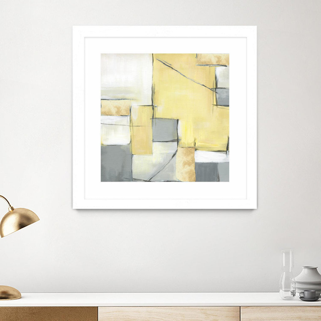 Golden Abstract II par Eva Watts sur GIANT ART - abstrait blanc