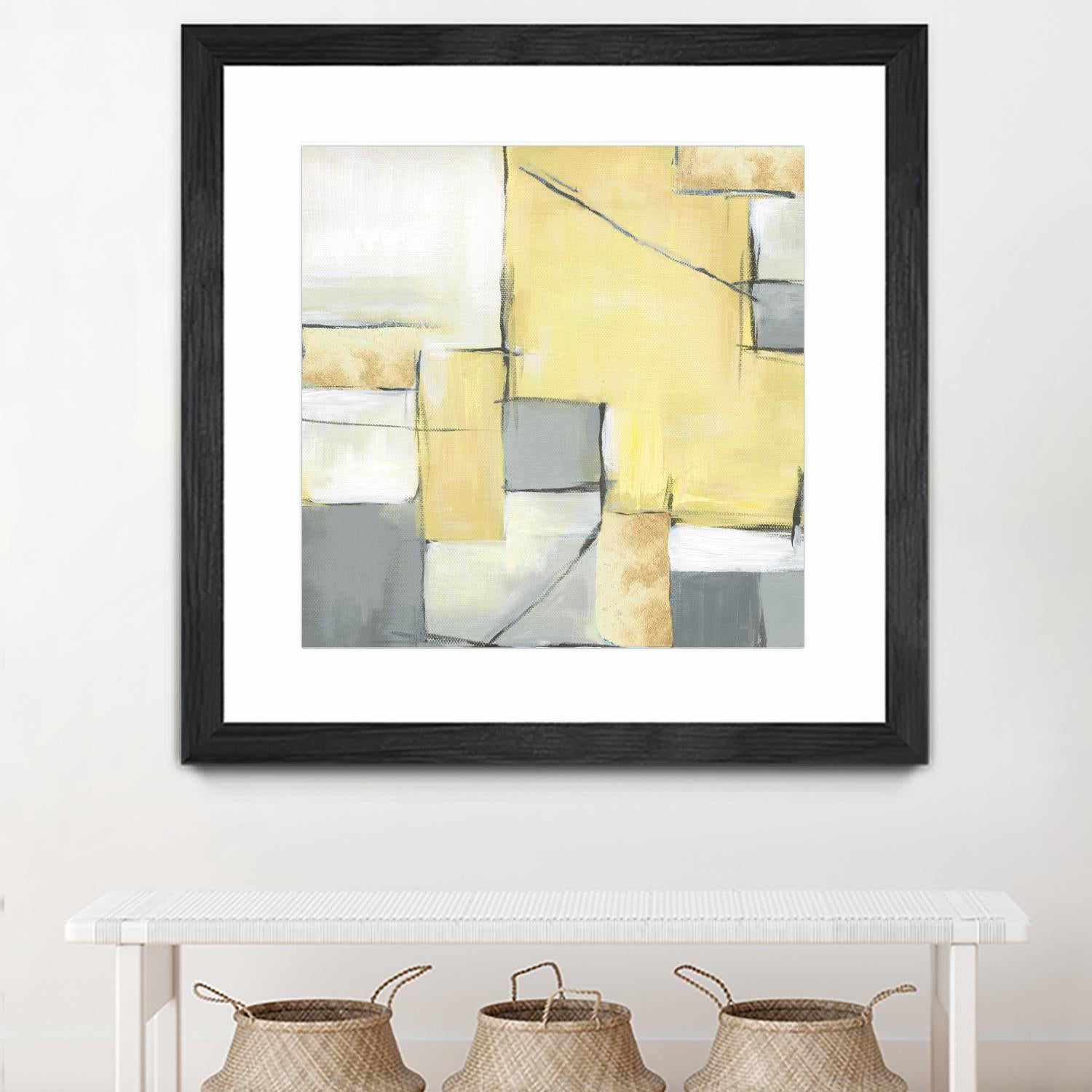 Golden Abstract II by Eva Watts on GIANT ART - white abstract
