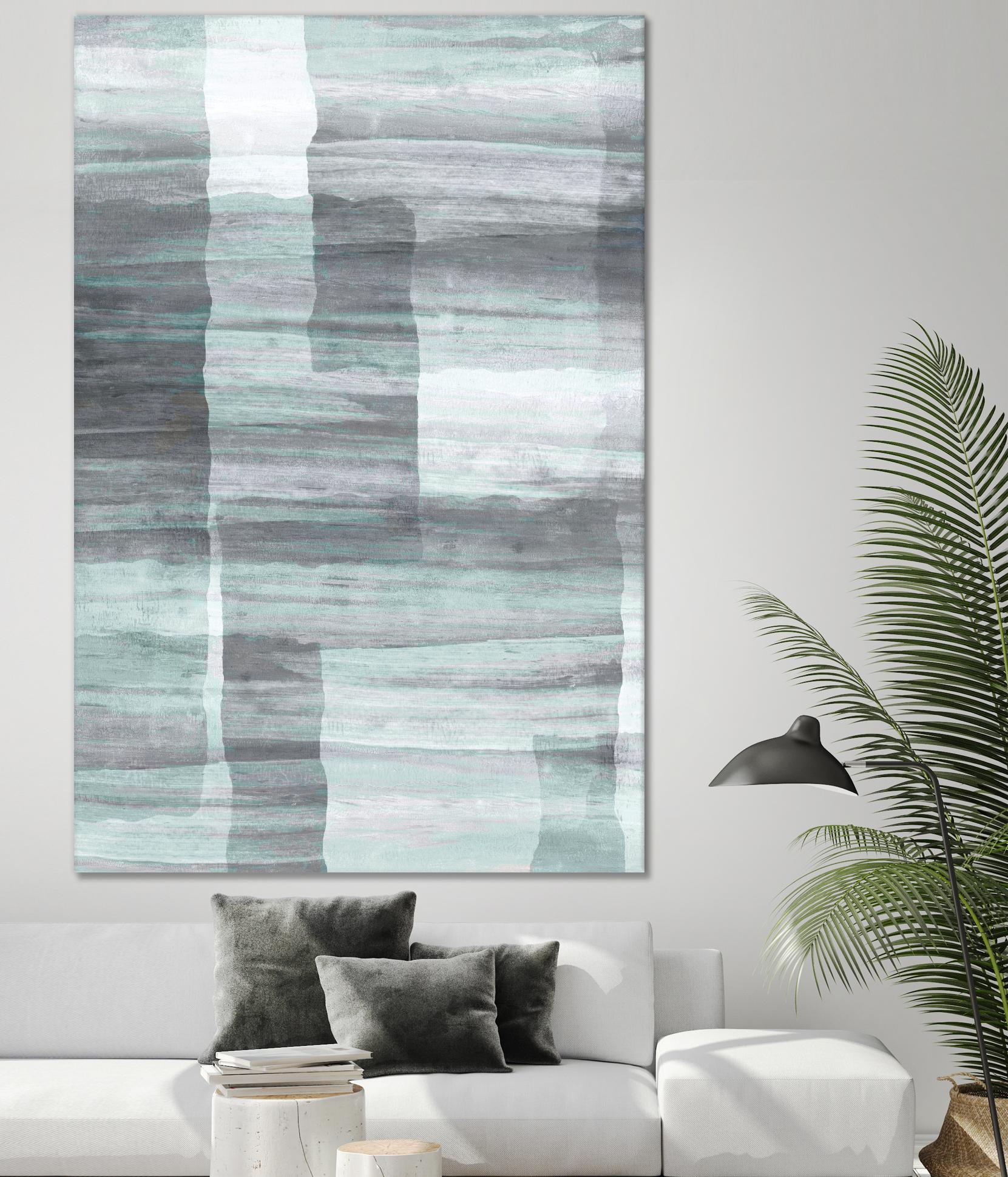 Shades of Grey by Eva Watts on GIANT ART - green abstract