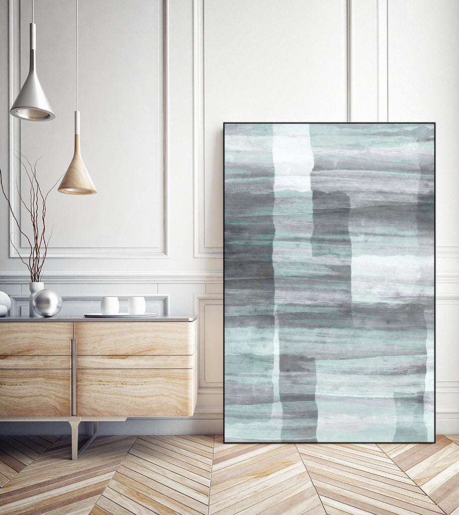 Shades of Grey by Eva Watts on GIANT ART - green abstract