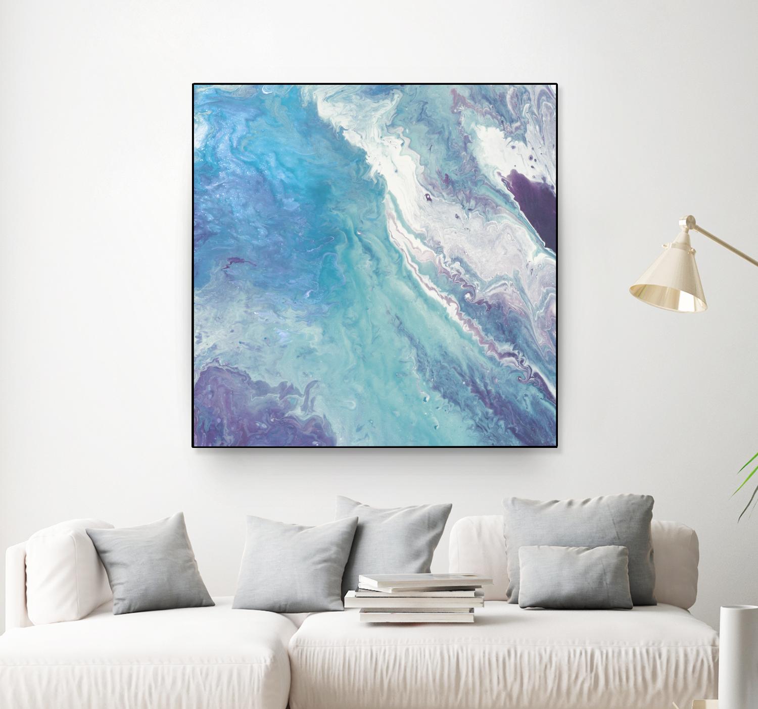 Water From Above II by Eva Watts on GIANT ART - white abstract