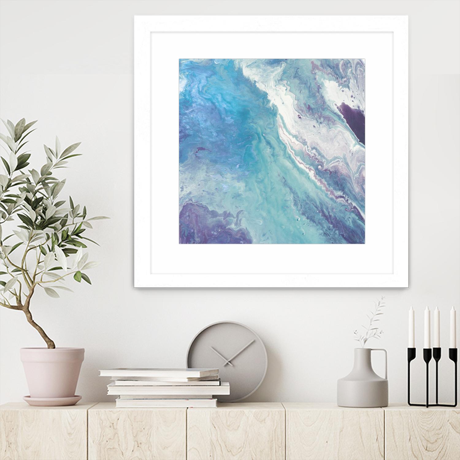 Water From Above II by Eva Watts on GIANT ART - white abstract