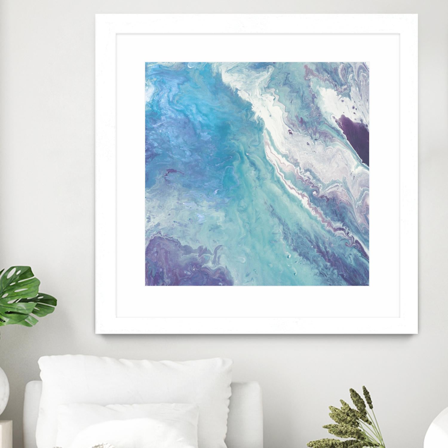 Water From Above II by Eva Watts on GIANT ART - white abstract