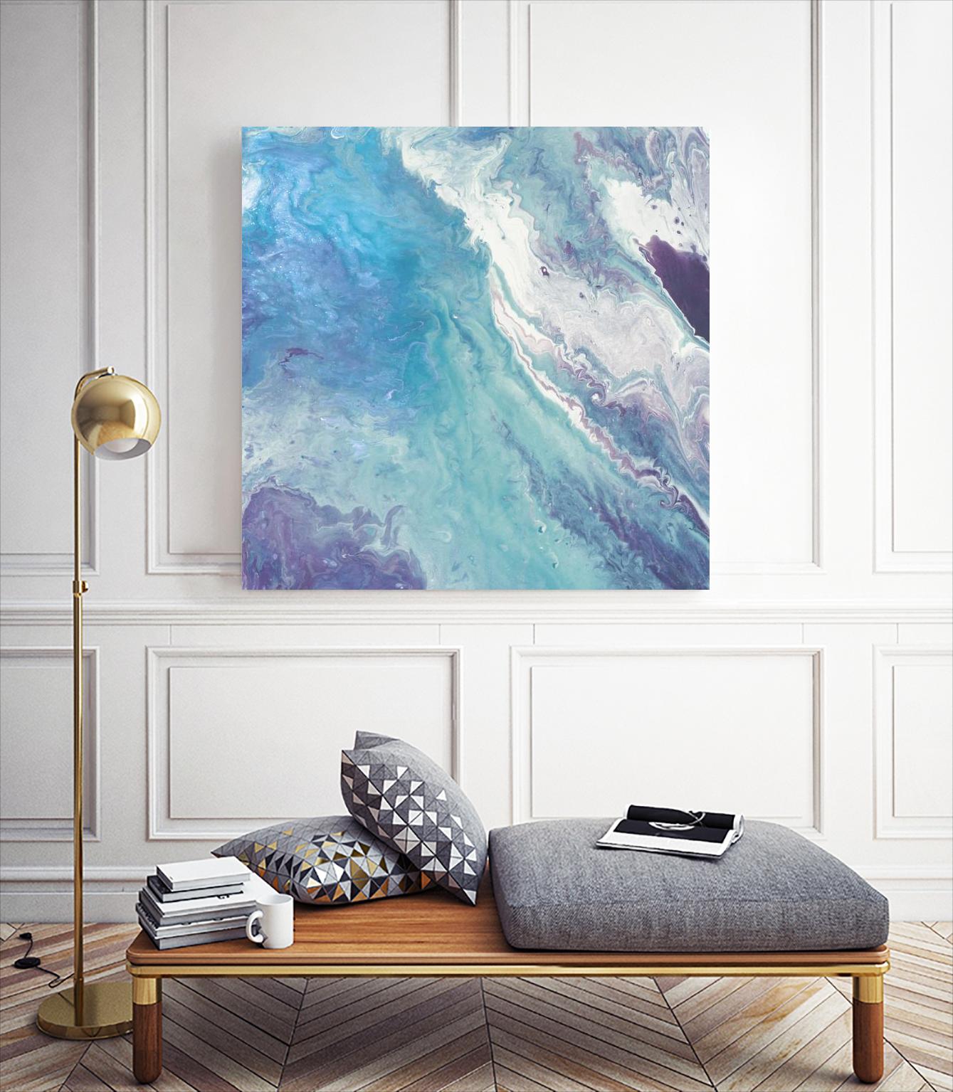 Water From Above II by Eva Watts on GIANT ART - white abstract