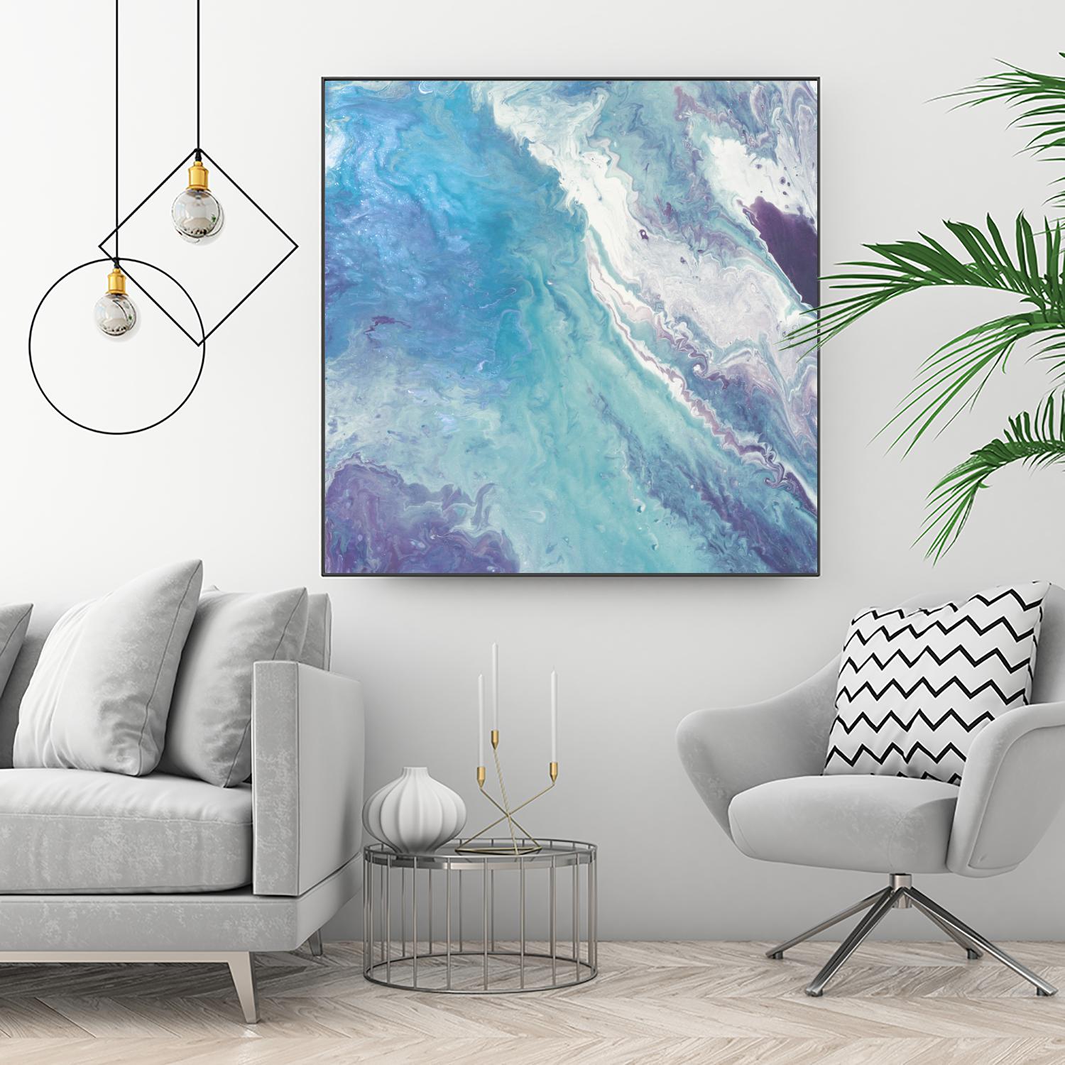 Water From Above II by Eva Watts on GIANT ART - white abstract