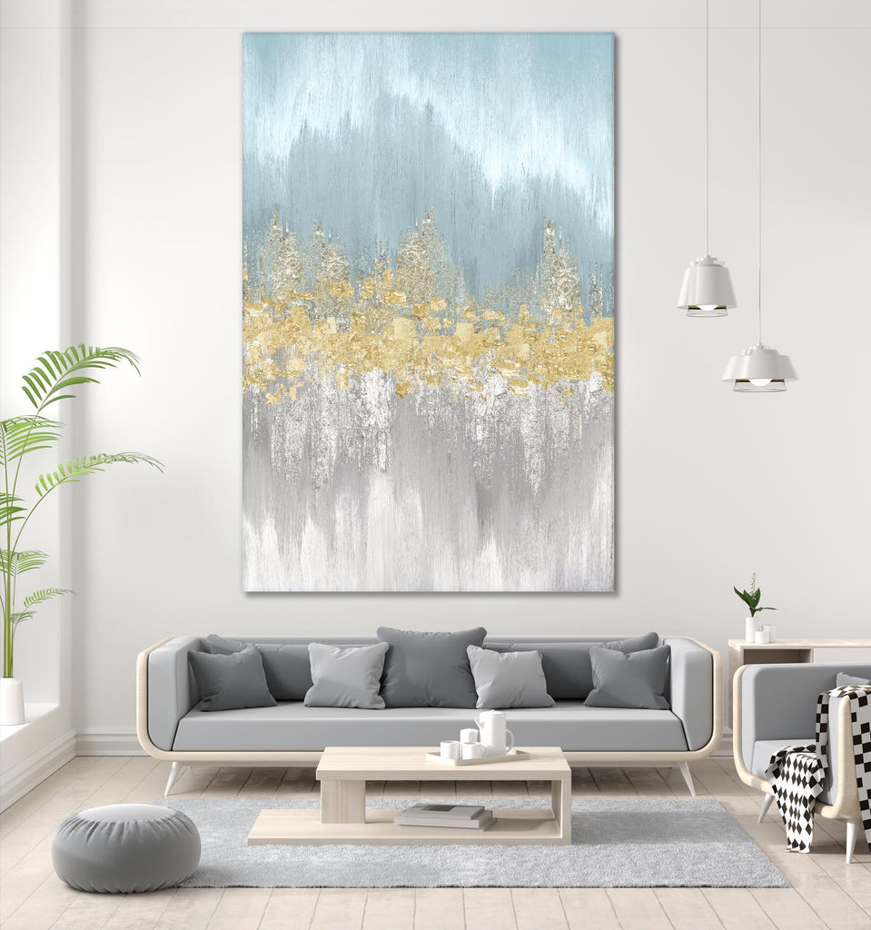 Neutral Wave Lenghts I by Eva Watts on GIANT ART - gold abstract