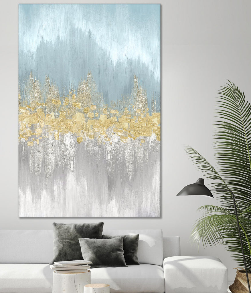 Neutral Wave Lenghts I by Eva Watts on GIANT ART - gold abstract