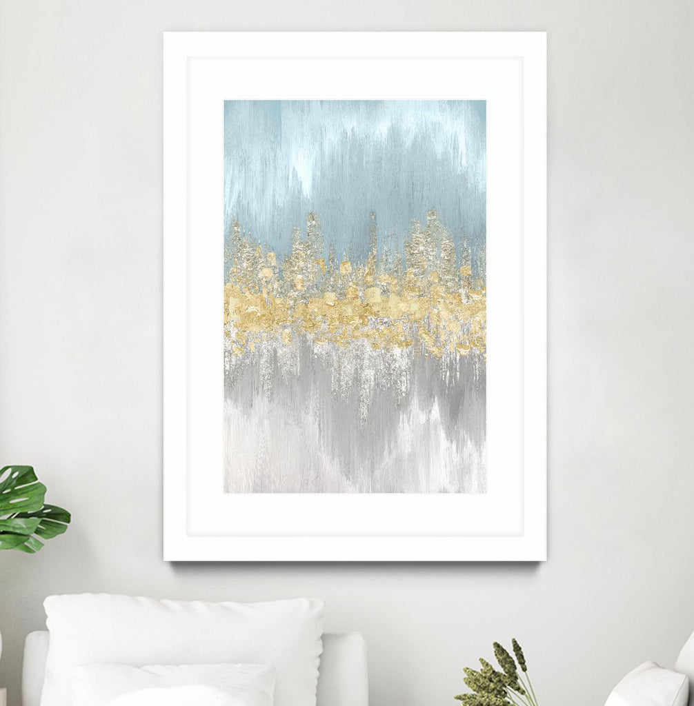 Neutral Wave Lenghts II by Eva Watts on GIANT ART - gold abstract