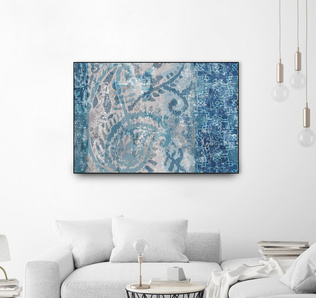 Blue Abstract Elegance I by Eva Watts on GIANT ART - blue abstract