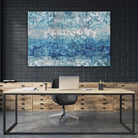 Blue Abstract Elegance II by Eva Watts on GIANT ART - white abstract