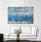 Blue Abstract Elegance II by Eva Watts on GIANT ART - white abstract