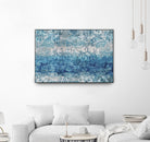 Blue Abstract Elegance II by Eva Watts on GIANT ART - white abstract