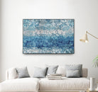 Blue Abstract Elegance II by Eva Watts on GIANT ART - white abstract