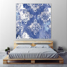 Blue Ex I by Eva Watts on GIANT ART - white abstract