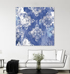 Blue Ex I by Eva Watts on GIANT ART - white abstract