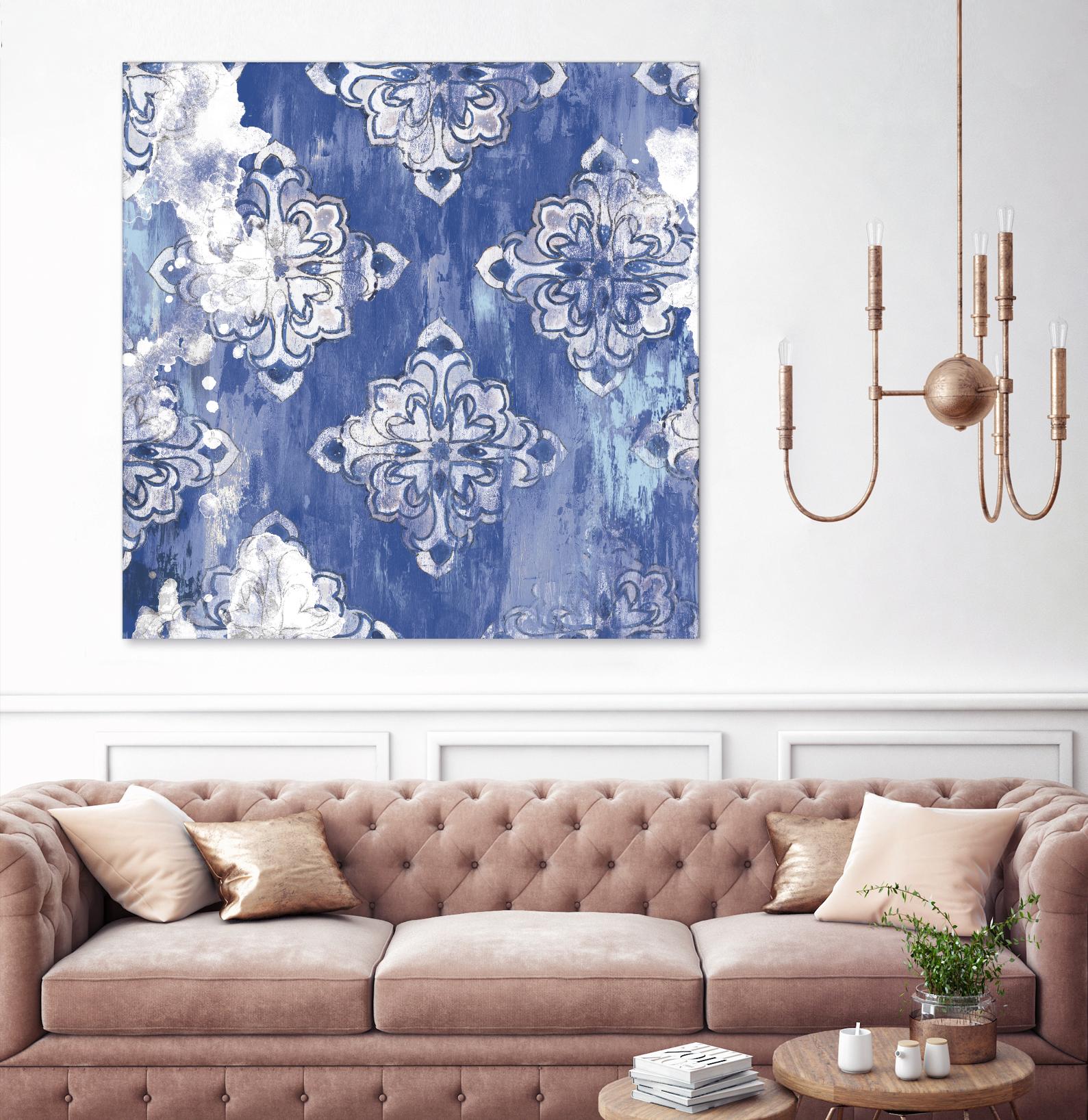 Blue Ex I by Eva Watts on GIANT ART - white abstract