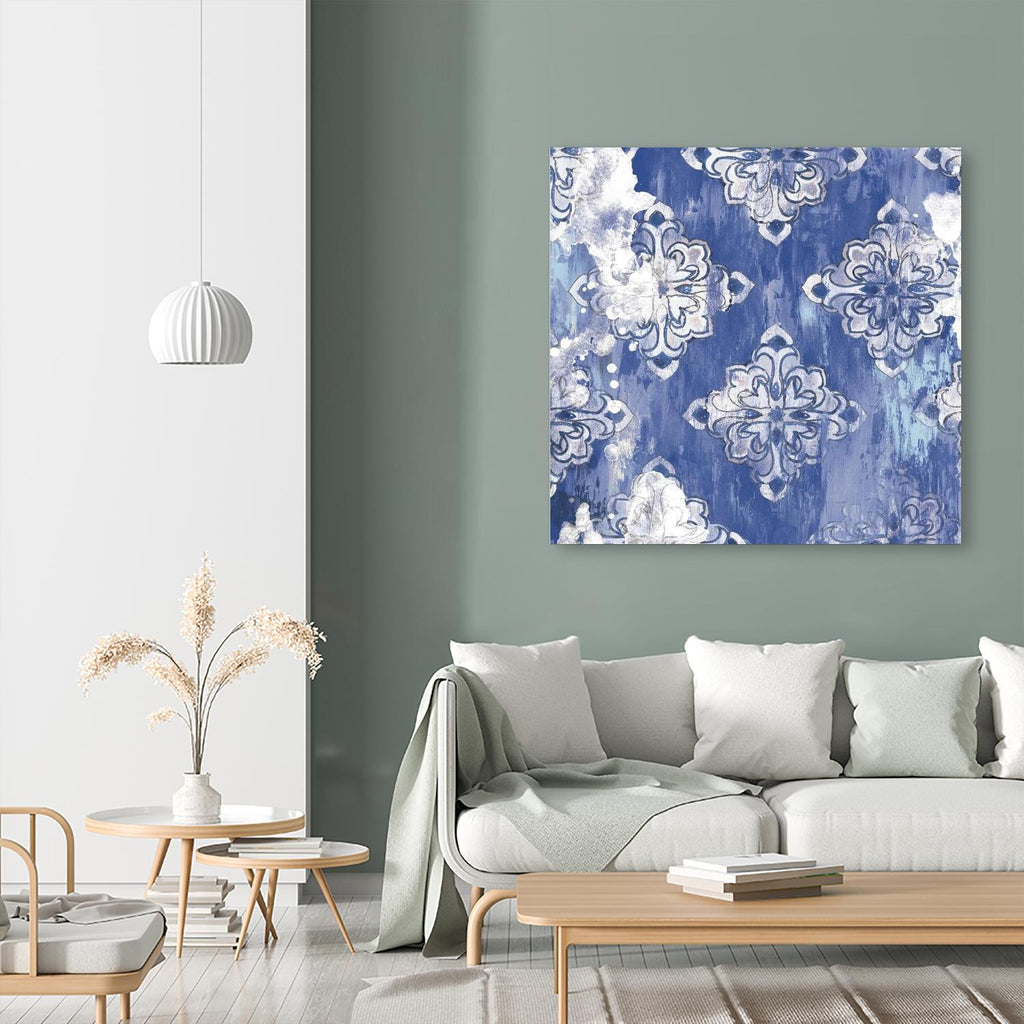 Blue Ex I by Eva Watts on GIANT ART - white abstract
