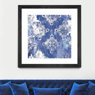 Blue Ex I by Eva Watts on GIANT ART - white abstract