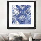 Blue Ex I by Eva Watts on GIANT ART - white abstract
