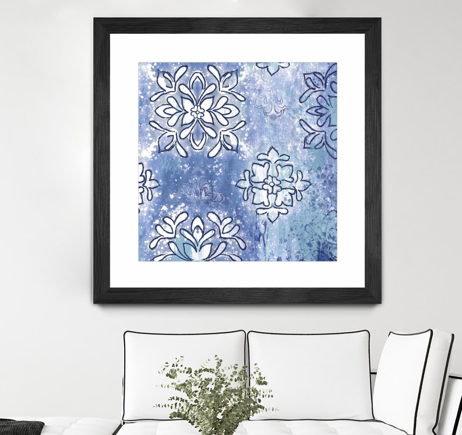 Blue Ex III by Eva Watts on GIANT ART - blue abstract