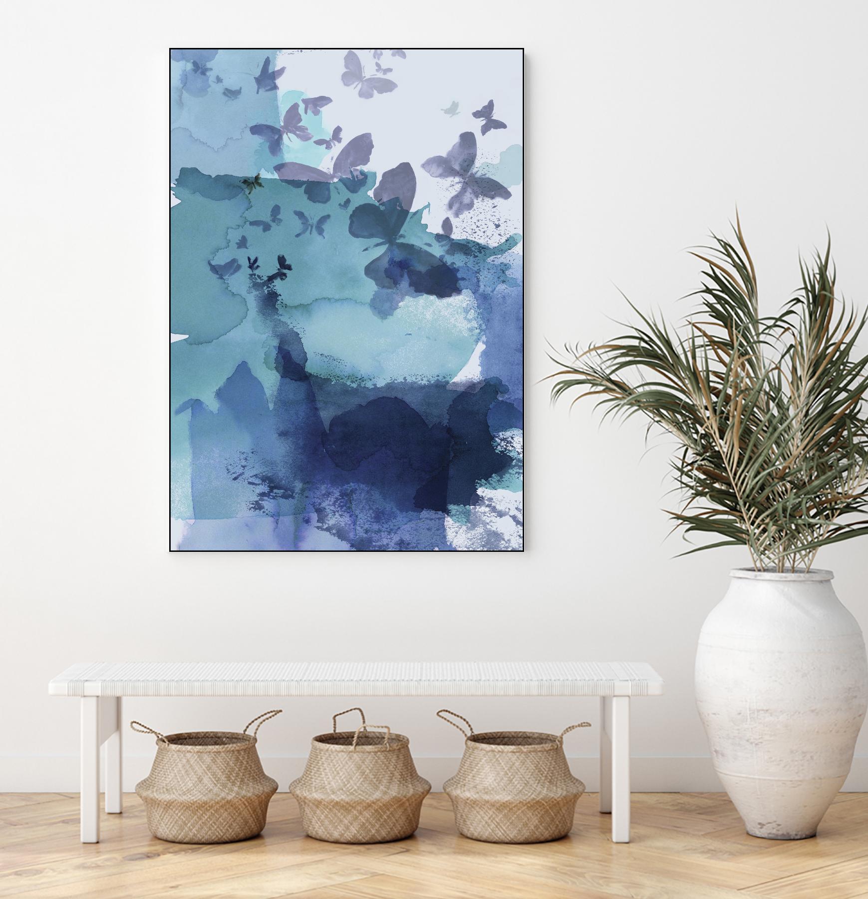 Tides II by Eva Watts on GIANT ART - cyan wildlife