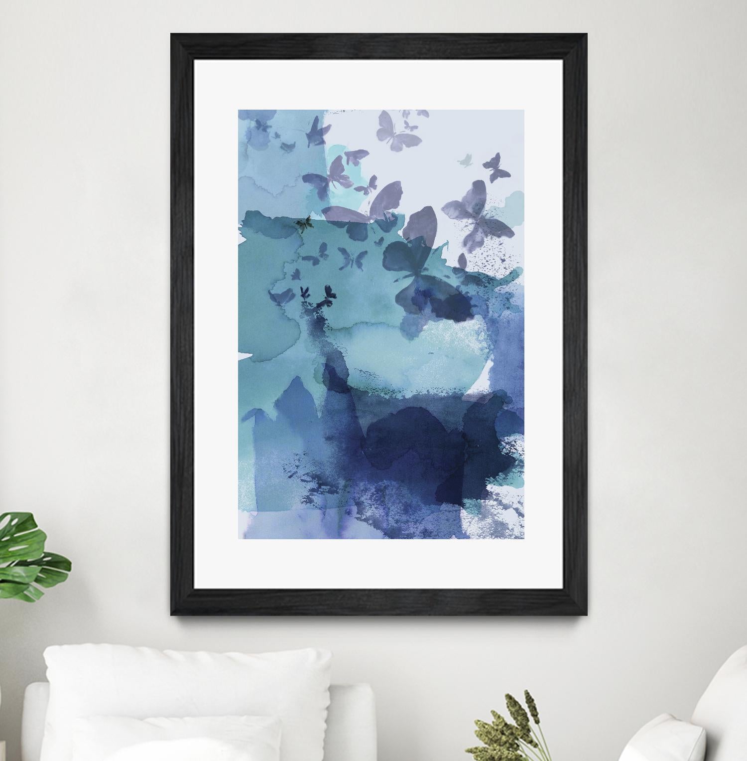 Tides II by Eva Watts on GIANT ART - cyan wildlife