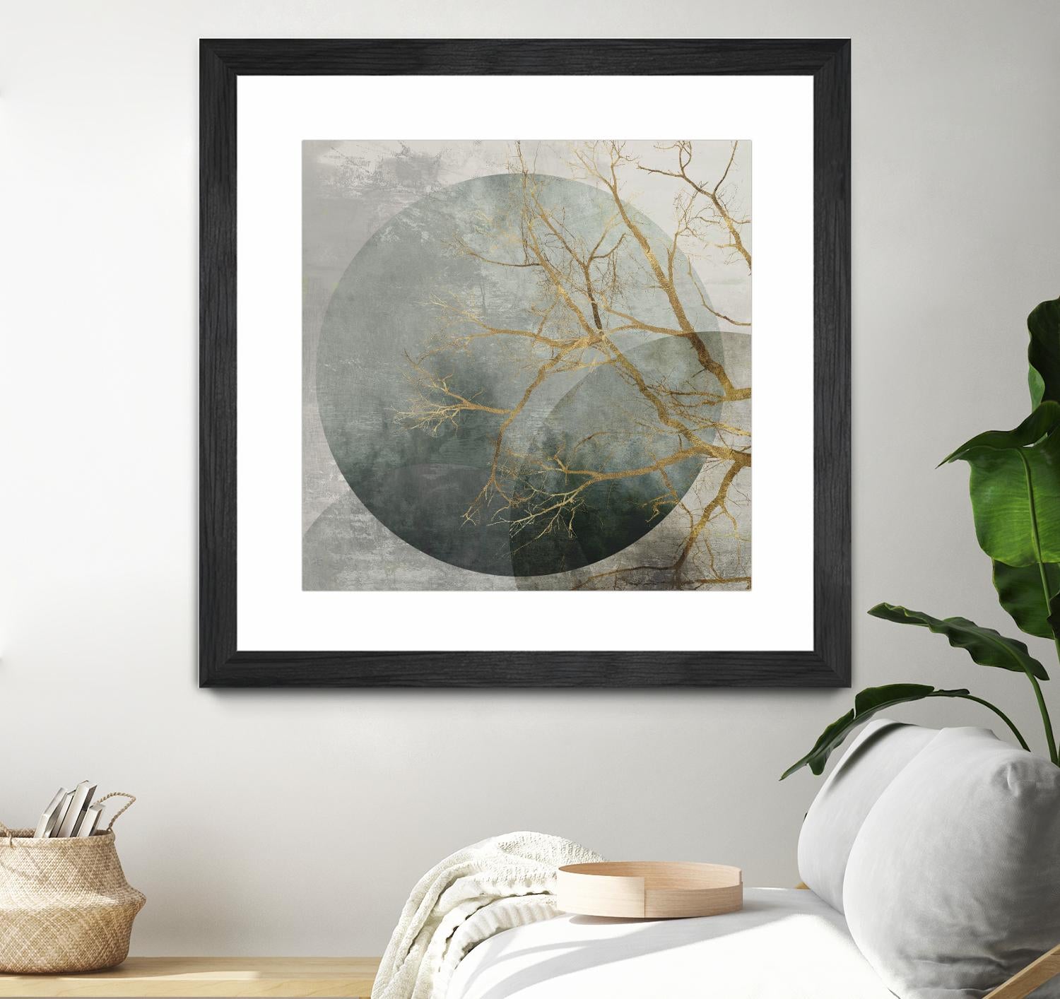 Mid Night II by Eva Watts on GIANT ART - gold trees