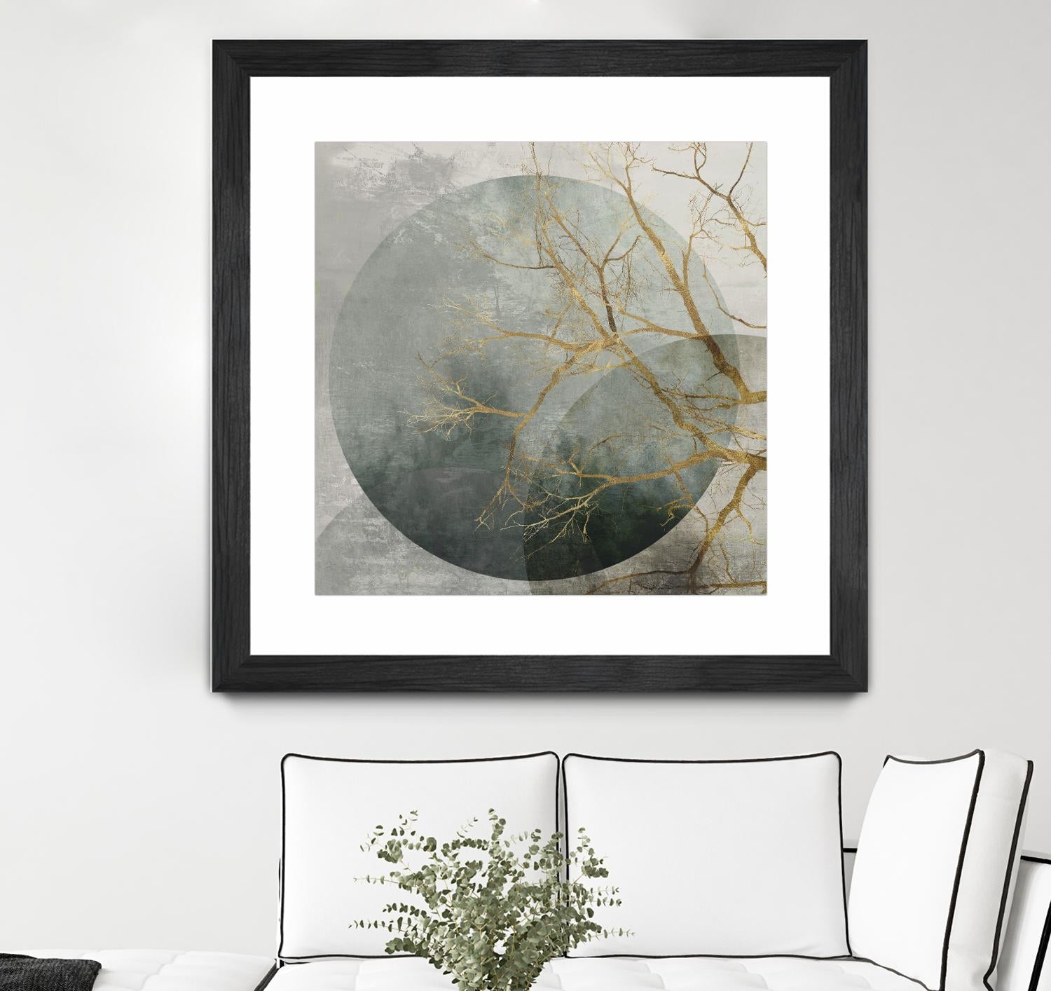 Mid Night II by Eva Watts on GIANT ART - gold trees