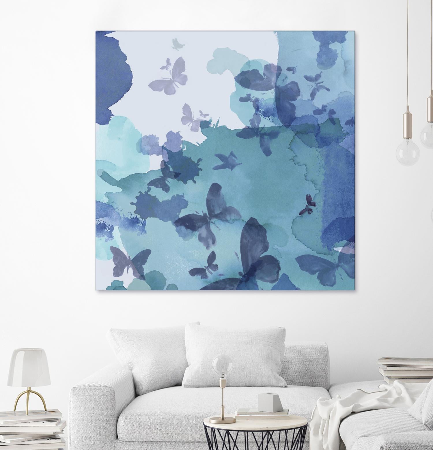 Drift II by Eva Watts on GIANT ART - cyan wildlife