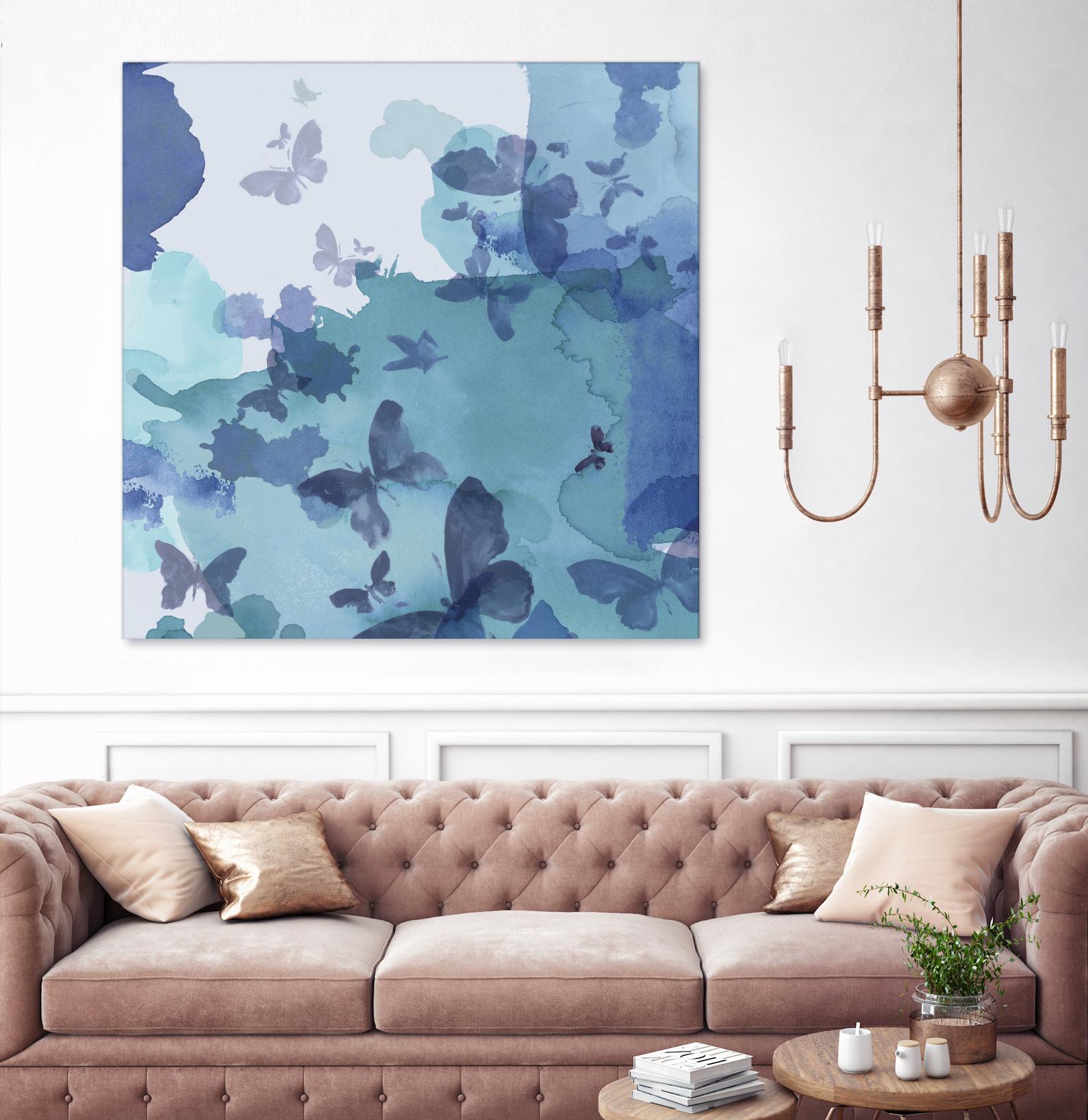 Drift II by Eva Watts on GIANT ART - cyan wildlife