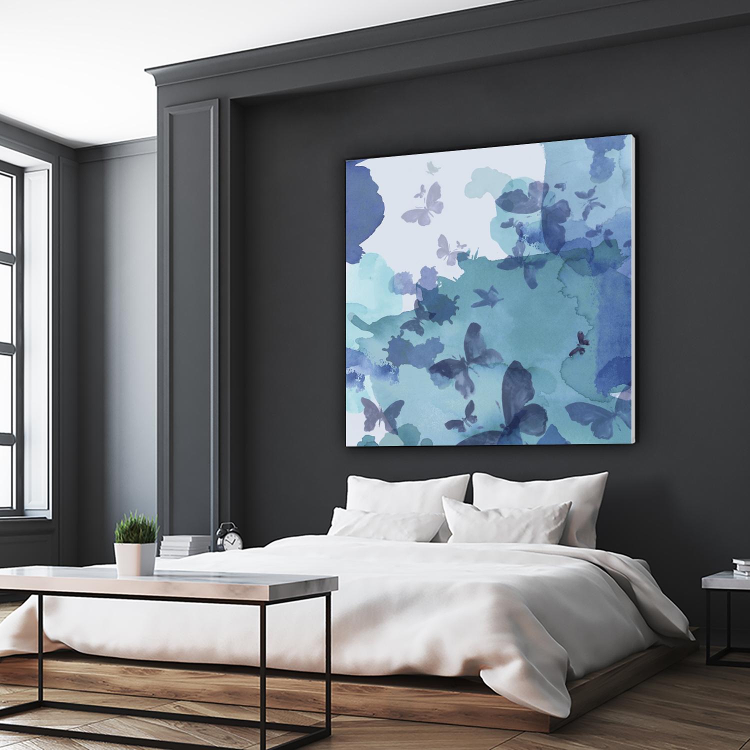 Drift II by Eva Watts on GIANT ART - cyan wildlife