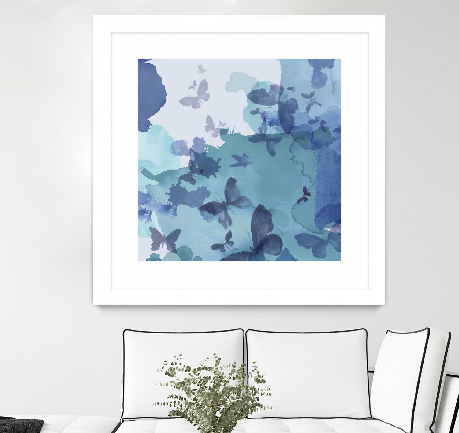 Drift II by Eva Watts on GIANT ART - cyan wildlife