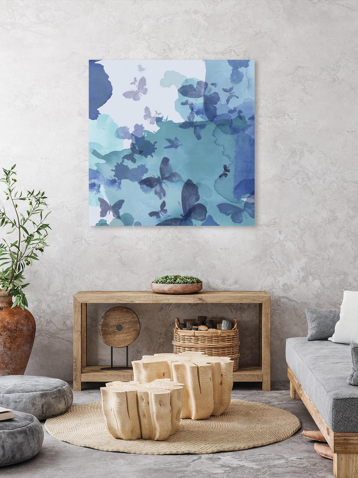 Drift II by Eva Watts on GIANT ART - cyan wildlife