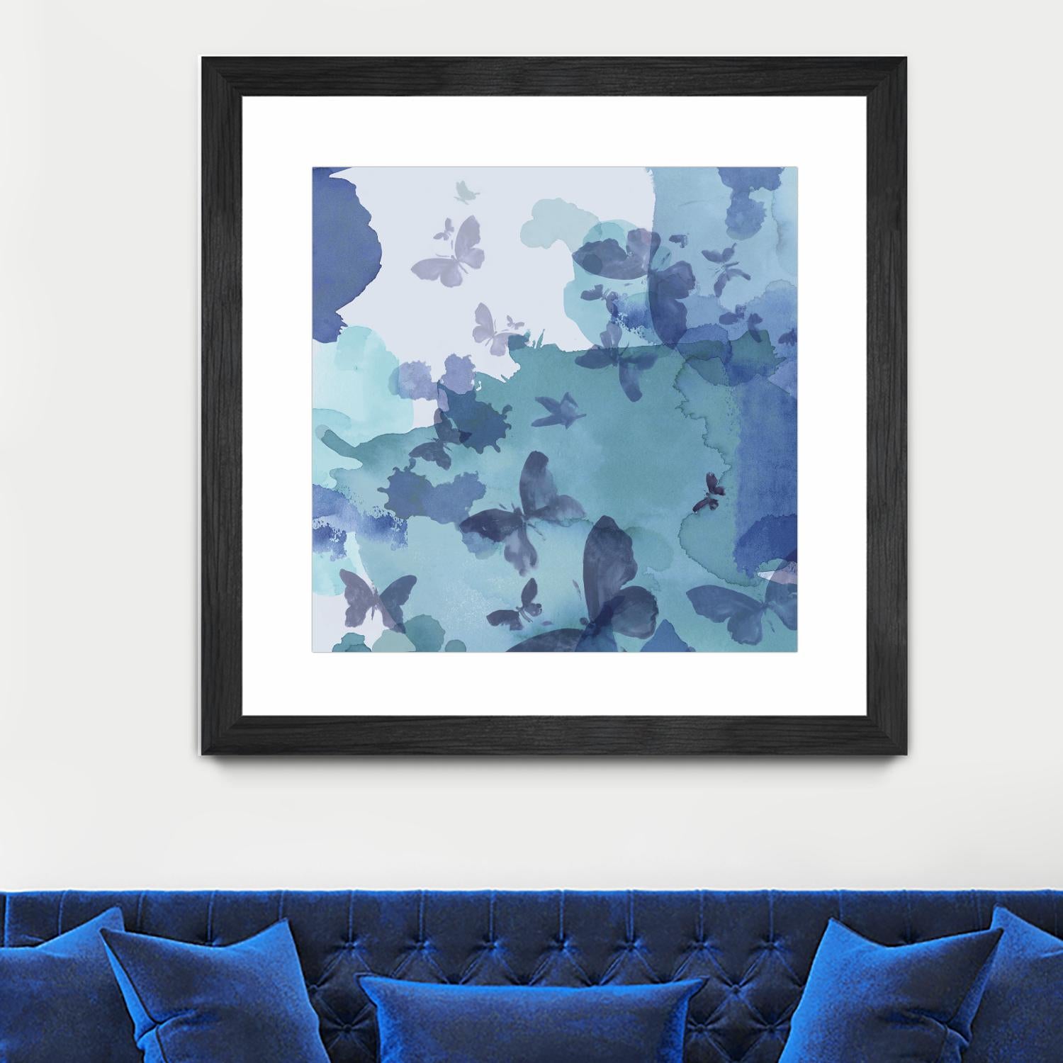 Drift II by Eva Watts on GIANT ART - cyan wildlife