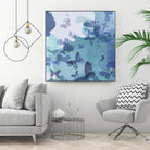 Drift II by Eva Watts on GIANT ART - cyan wildlife