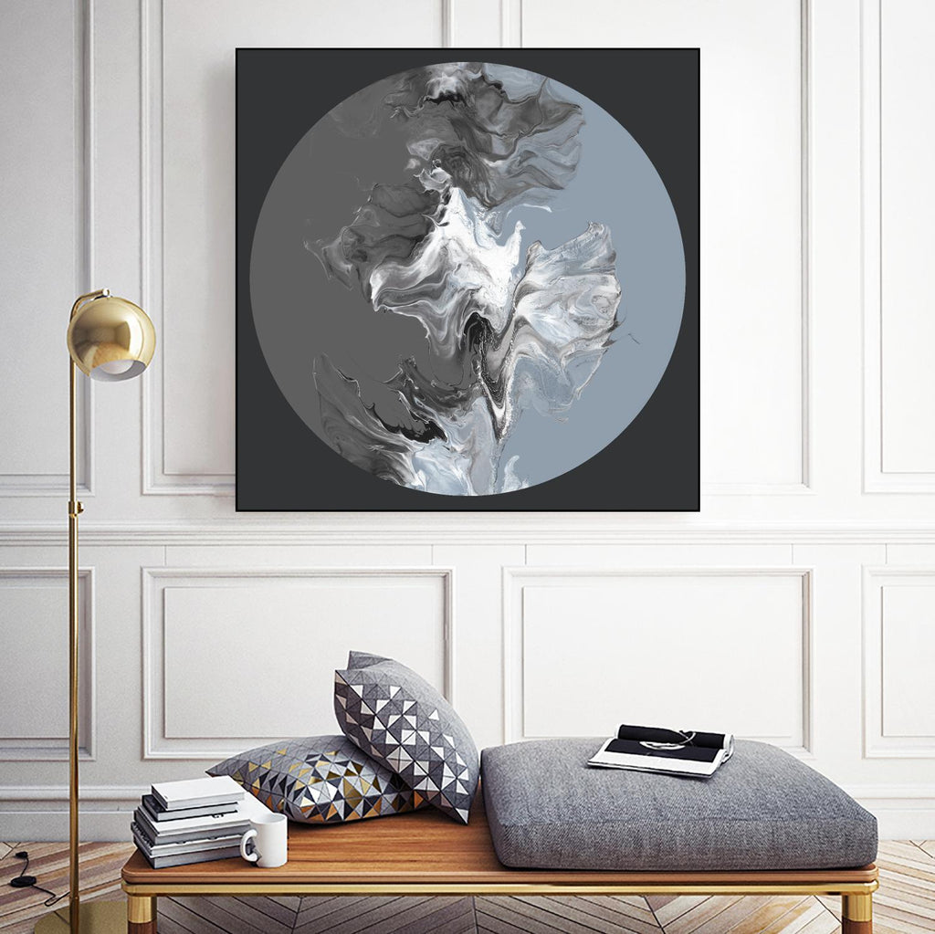 Centered Composed II by Eva Watts on GIANT ART - gray shapes round