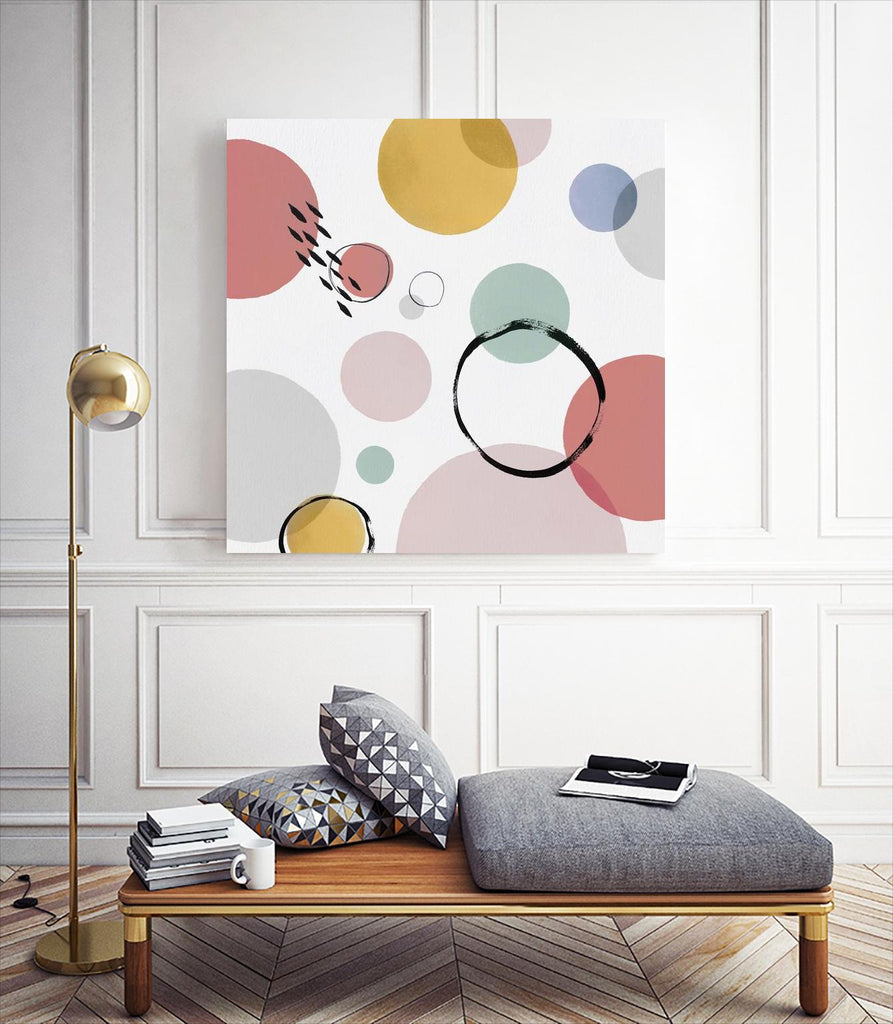 Colour Motion I by Isabelle Z on GIANT ART - pink shapes circles