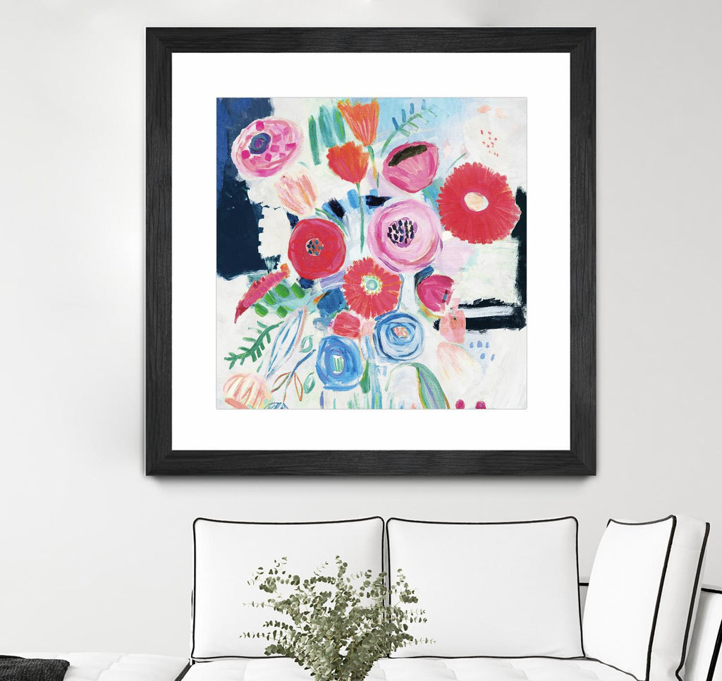 Fresh Florals II by Farida Zaman on GIANT ART - white floral