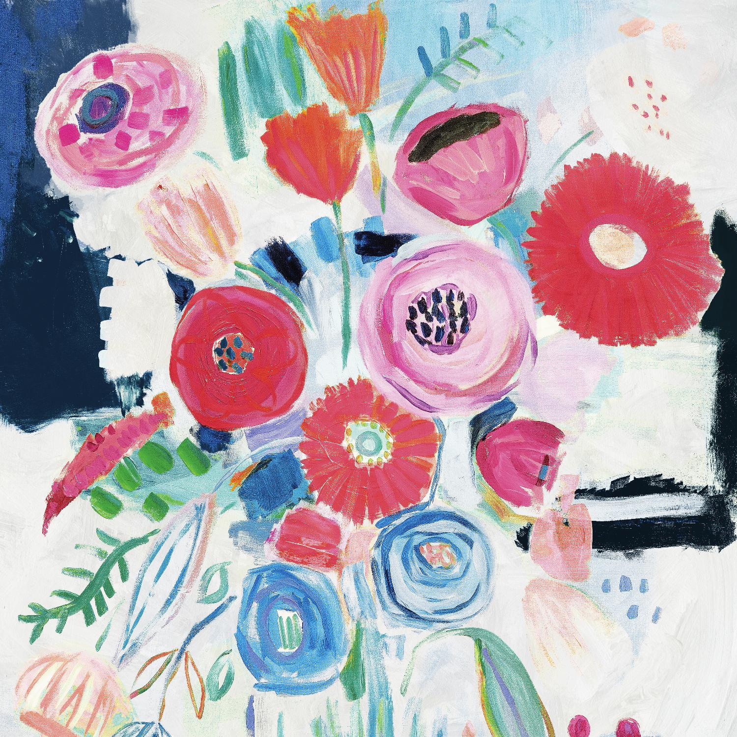 Fresh Florals II by Farida Zaman on GIANT ART - white floral