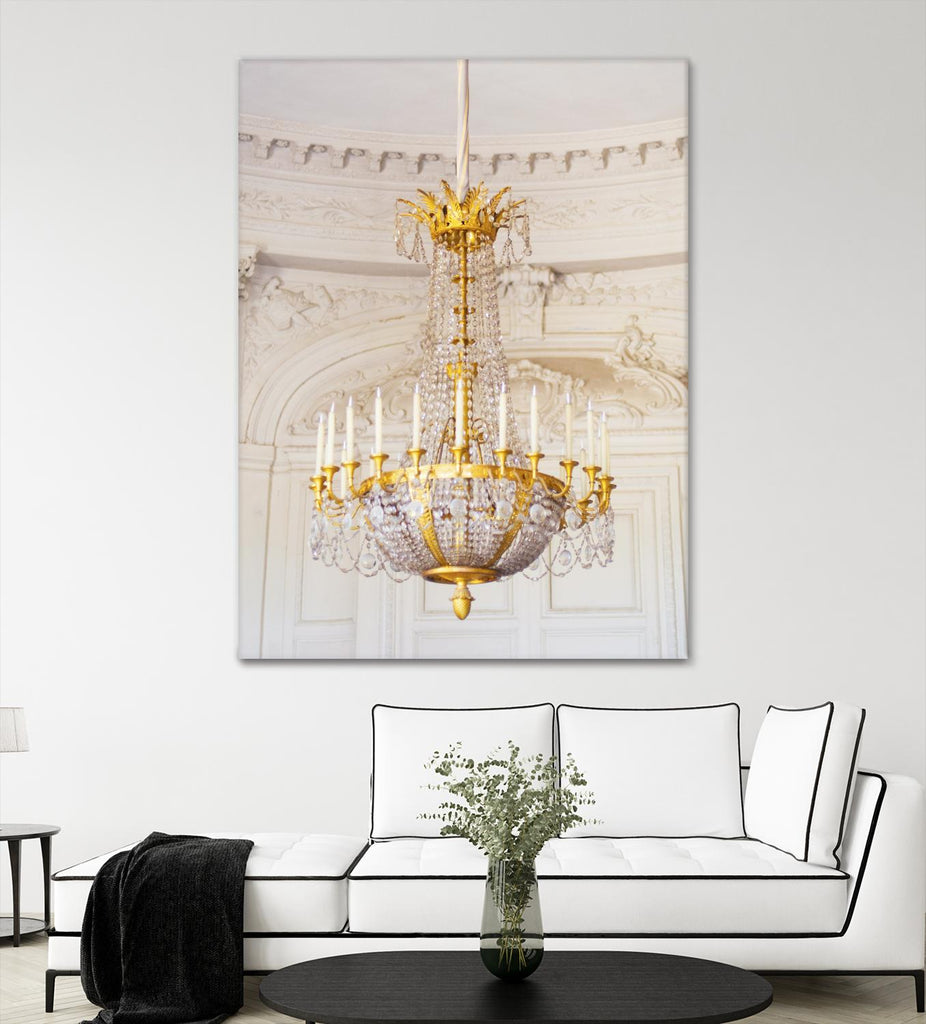 Versailles Chandelier III by Georgianna Lane on GIANT ART - gold architectural