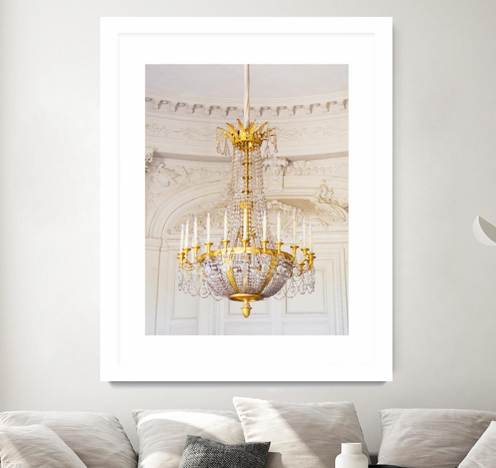 Versailles Chandelier III by Georgianna Lane on GIANT ART - gold architectural lustre