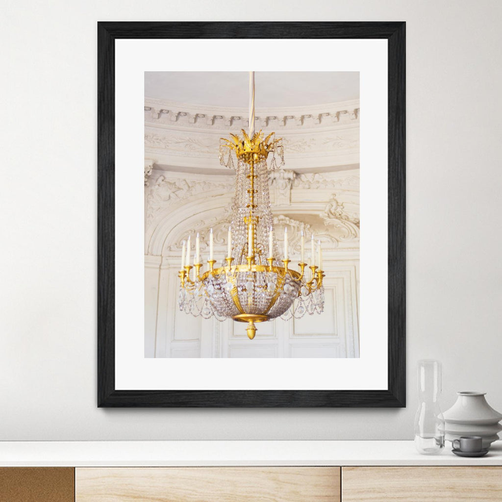 Versailles Chandelier III by Georgianna Lane on GIANT ART - gold architectural lustre