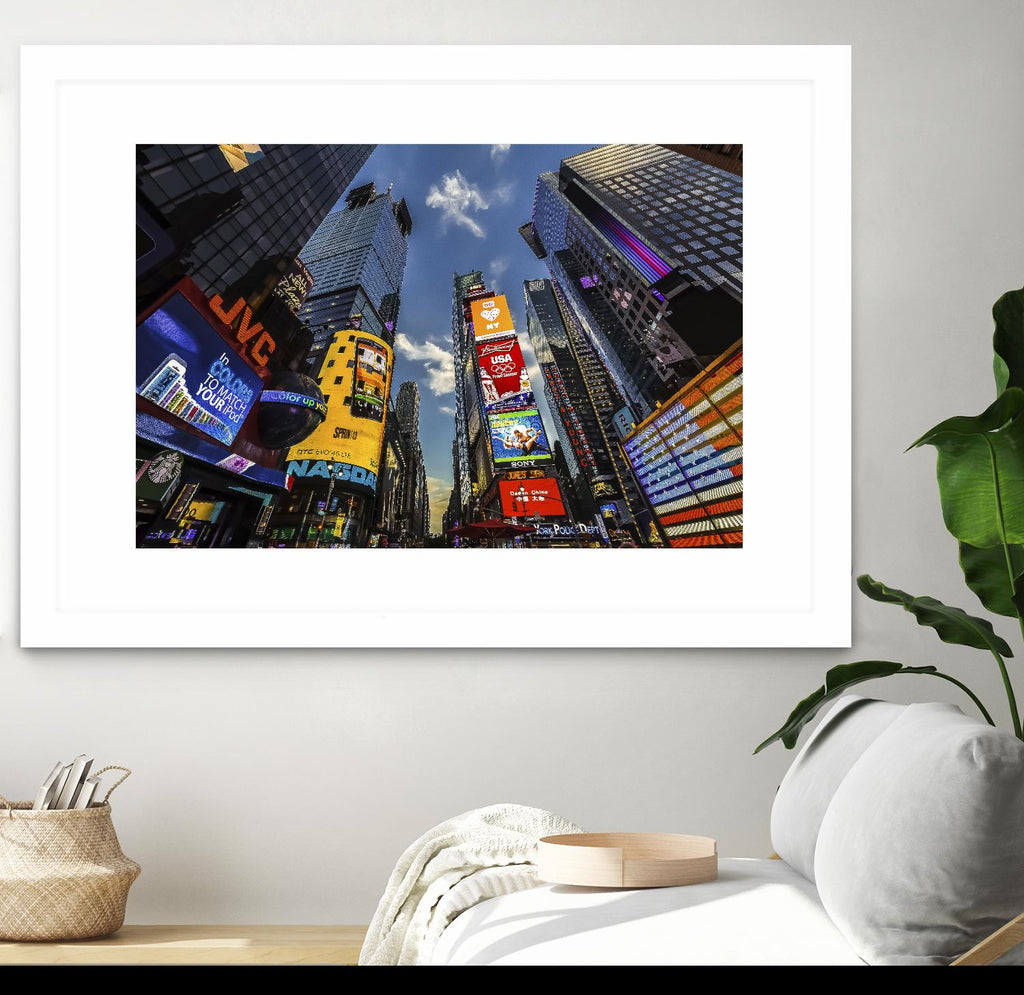 Times Square Towers by Guilliame Gaudet on GIANT ART - black city scene
