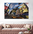 Palace Theater Traffic by Guilliame Gaudet on GIANT ART - yellow city scene