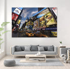 Palace Theater Traffic by Guilliame Gaudet on GIANT ART - yellow city scene