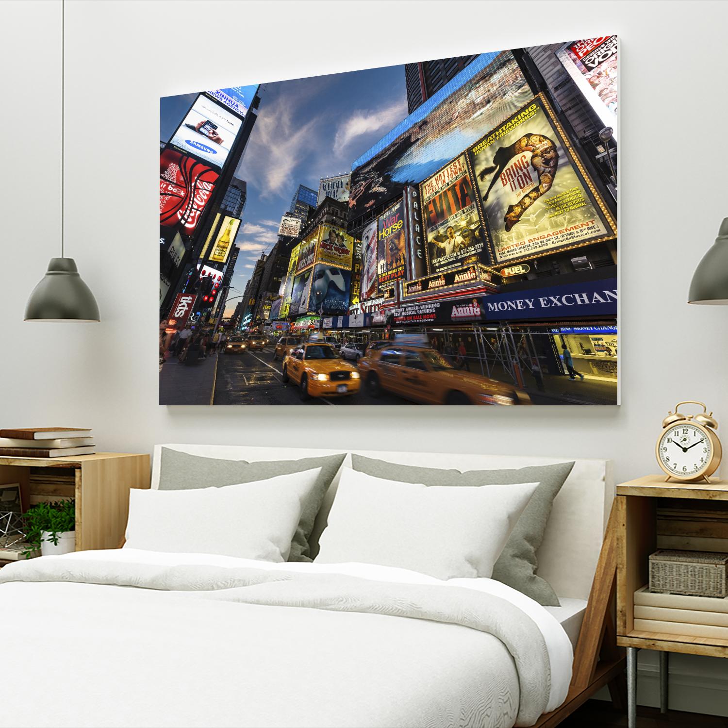 Palace Theater Traffic by Guilliame Gaudet on GIANT ART - yellow city scene