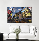 Palace Theater Traffic by Guilliame Gaudet on GIANT ART - yellow city scene