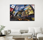 Palace Theater Traffic by Guilliame Gaudet on GIANT ART - yellow city scene