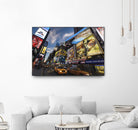 Palace Theater Traffic by Guilliame Gaudet on GIANT ART - yellow city scene